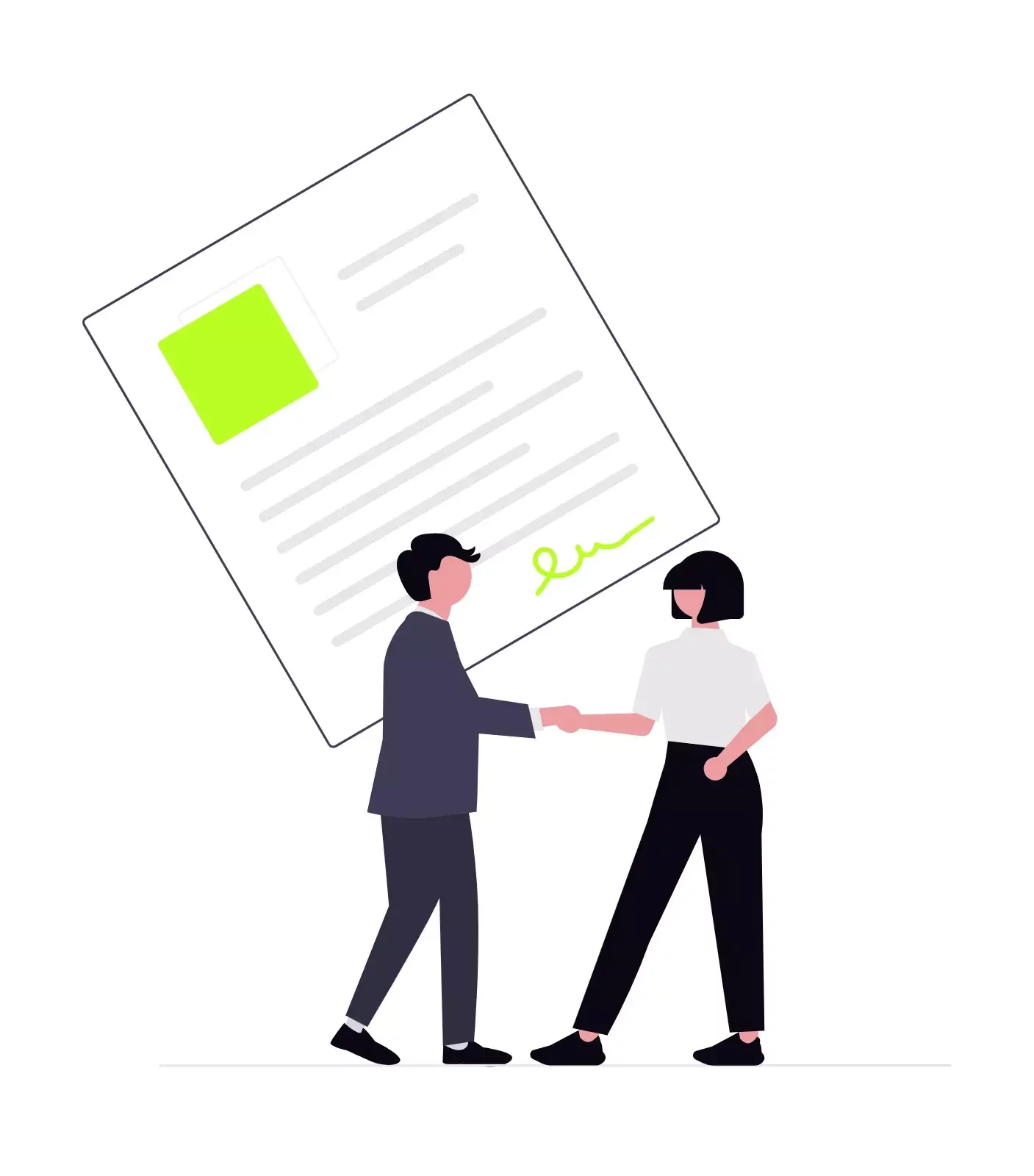Image about two people shaking hands creating an impression about a resilient business partnership.